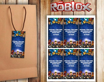 Roblox Birthday Thank You Card Roblox Thanks Roblox Party Etsy - free printable roblox thank you
