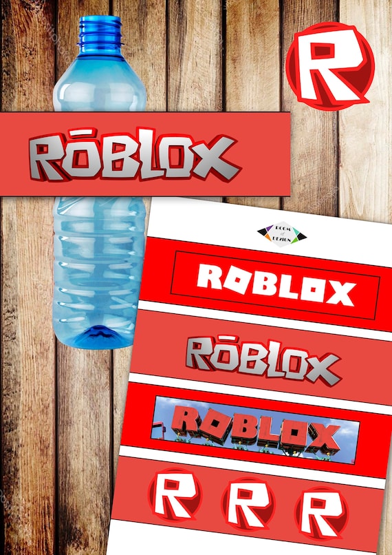 Sale Roblox Bottle Labels Roblox Birthday Roblox Digital Etsy - free printable roblox water bottle labels