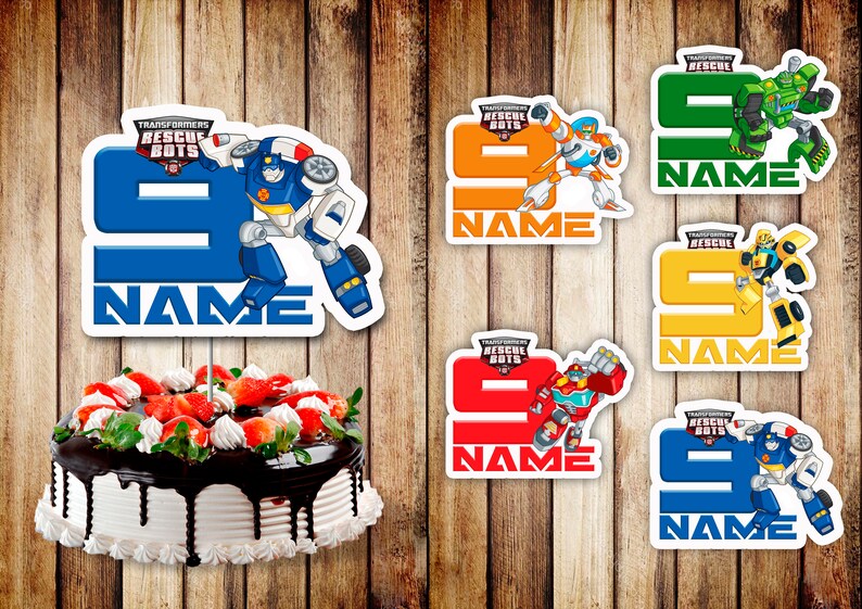 Rescue Bots printable Personalized Transformers Rescue Bots birthday centerpieces Transformers Rescue Bots birthday party Transformers