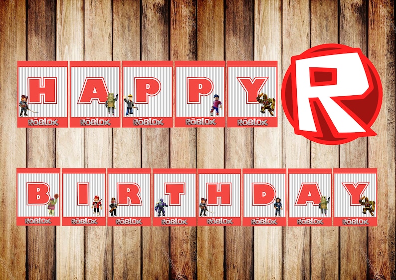 90 Off Sale Roblox Birthday Party Digital Banner Roblox Birthday Roblox Party Roblox Birthday Printable Party - 