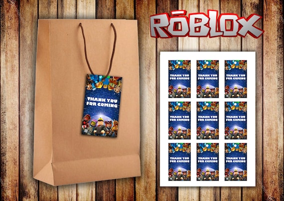 Roblox Printable Roblox Tags Roblox Thank You Tags Roblox Etsy