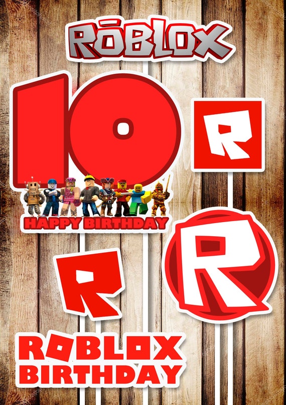 Roblox Centerpieces Roblox Digital Party Supplies Roblox Etsy - how to drop items in roblox isle roblox free play no