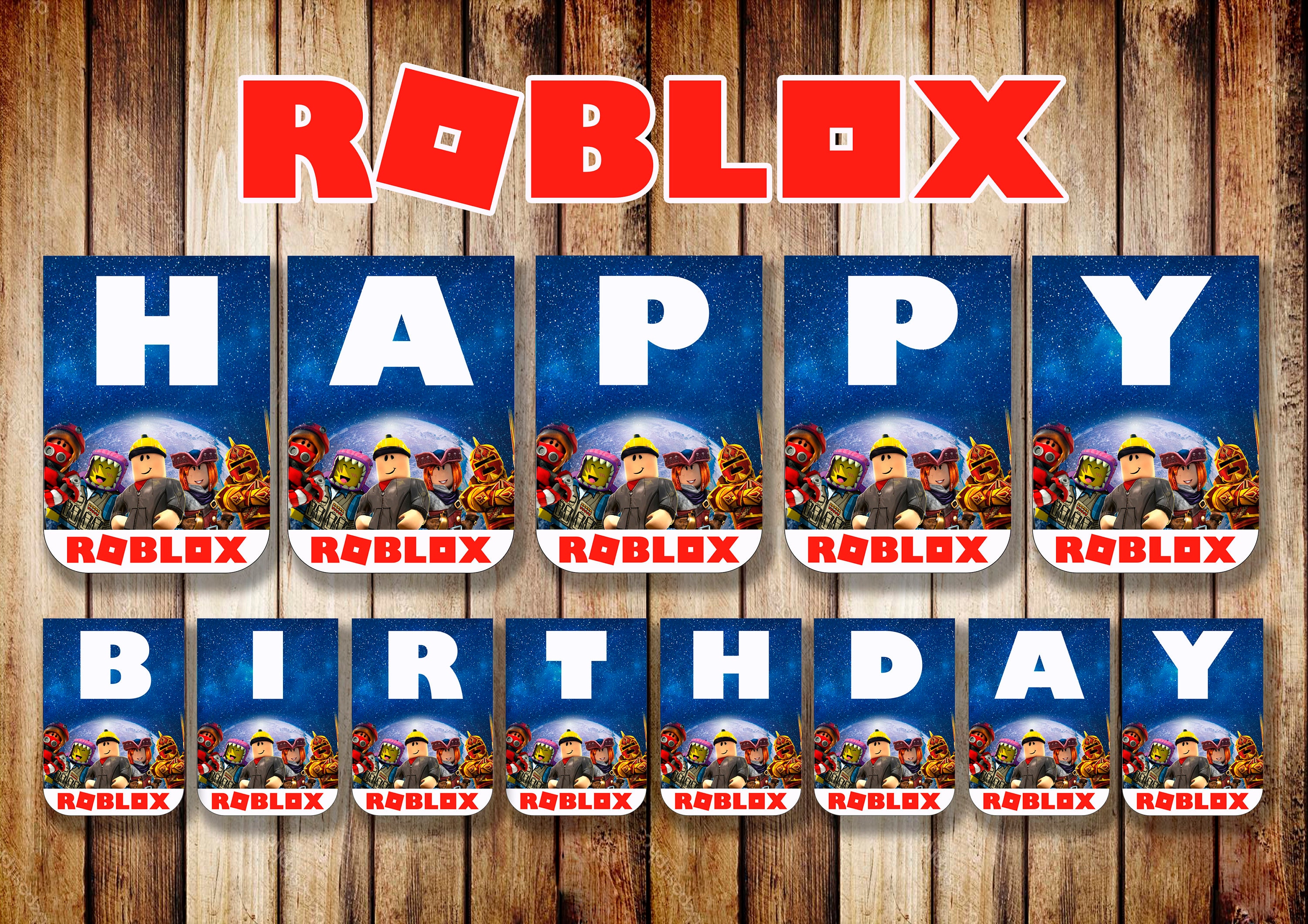 90 Off Sale Roblox Birthday Party Roblox Digital Banner Etsy - photos in roblox anzac online australia and new zealand