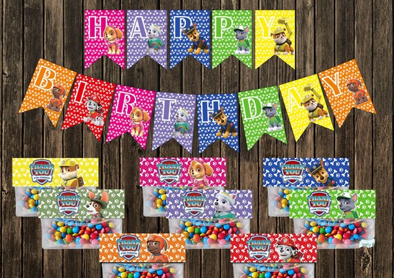 90% OFF Paw Patrol printable Paw Patrol banner Paw | Etsy