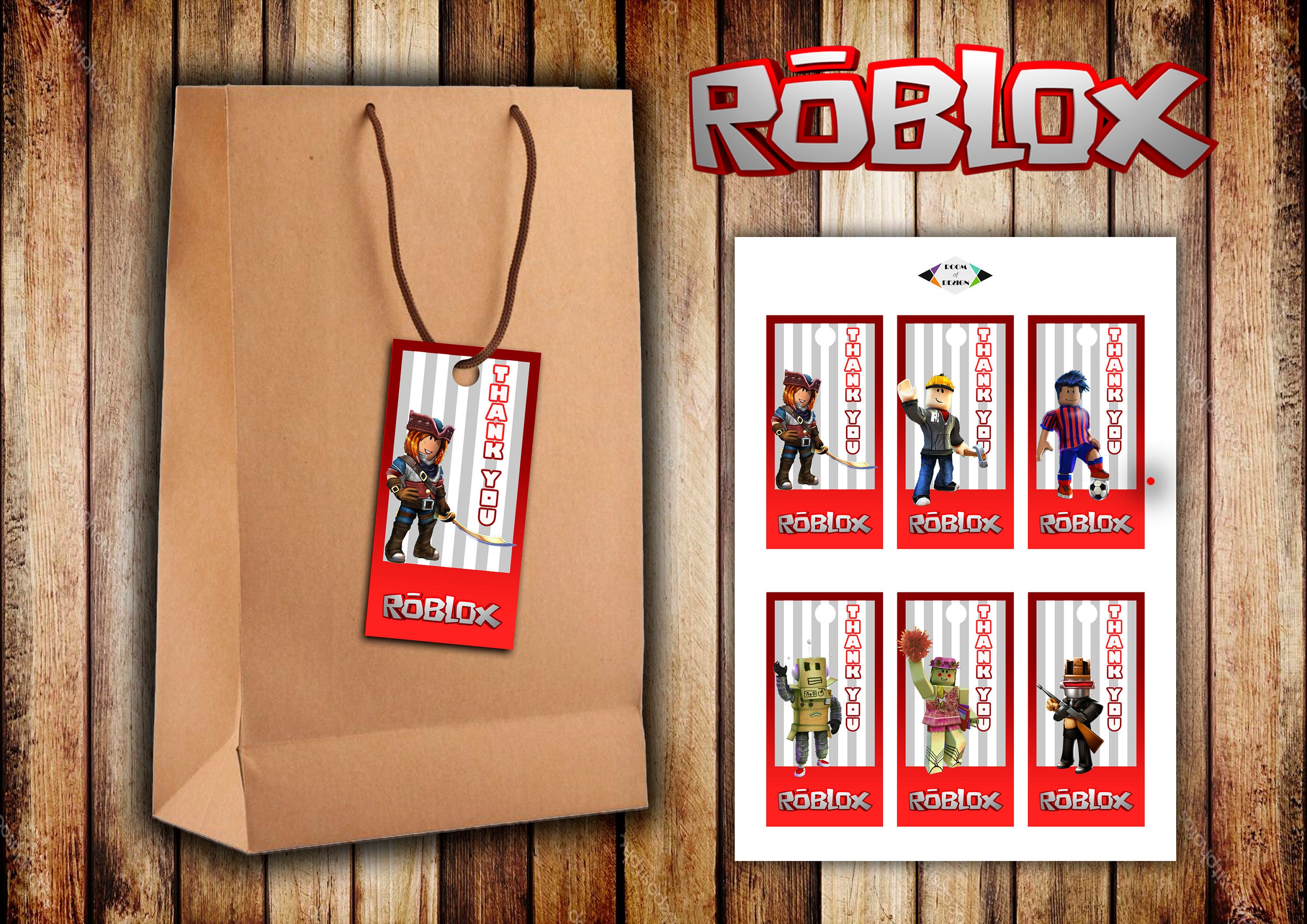Roblox Printable Roblox Tags Roblox Thank You Tags Roblox Digital Roblox Party Roblox Birthday Roblox Birthday Party Roblox Supplies - 