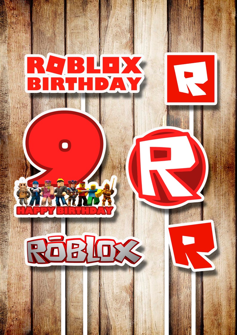 Roblox Centerpieces Roblox Digital Party Supplies Roblox Etsy - diy roblox