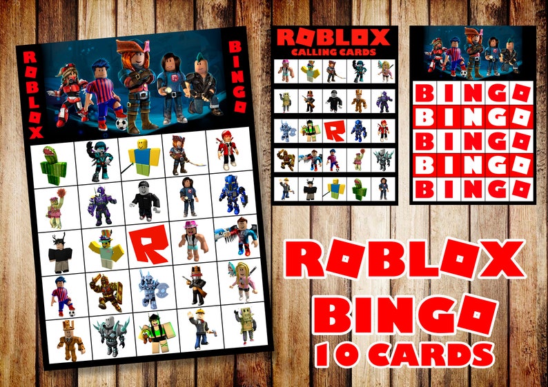 Roblox Bingo Birthday Party Bingo Game Roblox Instant Download Roblox Party Games Roblox Birthday Party Roblox Printable Game - 