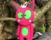 Hungry Monster Doll by Pins & Needles, Gothic Art Doll, Scary Cute, Zombie Doll, Alt Gift, Tim Burton Style