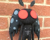 Mothman Art Doll, Gothic Homeware, Creepy Cute, Gothic Dolls, Moth Doll, Myth and Legend, Fantasy Doll, Alternative Art