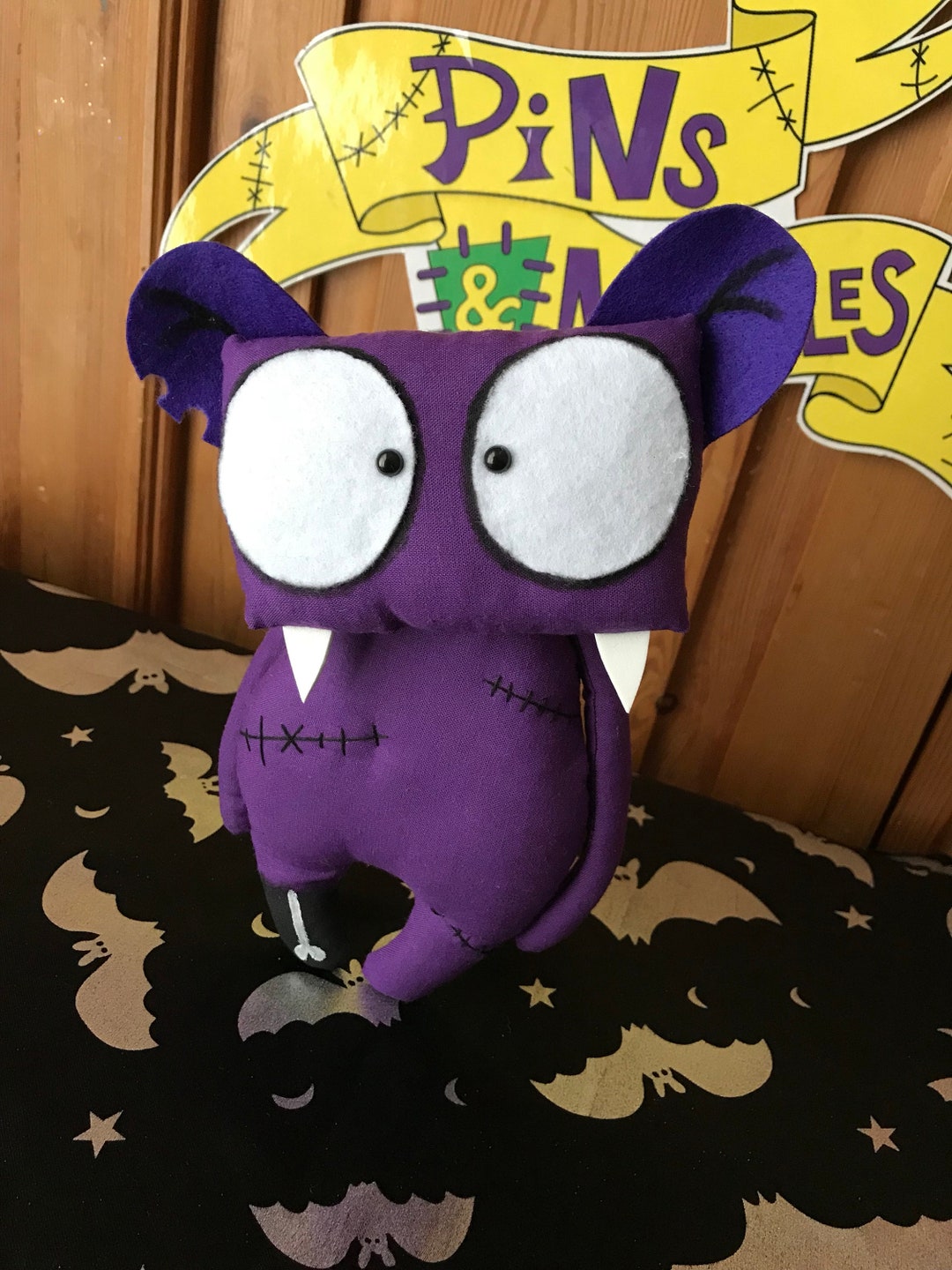 Nervous Monster Art Doll by Pins and Needles, Anxiety Gift, Creepy Cute, Gothic Monster, Art