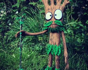 Muñeca de arte Woodland King, muñeca de arte pagano, muñeca de hombre verde, criatura mítica, muñeca gótica, muñeca folclórica, muñeca de arte de árbol, regalo de la naturaleza