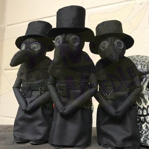 Plague Doctor Art Doll, Creepy Cute, Plague Doll, Horror Art Doll, Gothic Homeware, Gothic Doll, Halloween Home, Alt Doll image 1