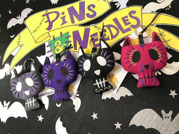 Da De Los Muertos Day Of The Dead Sugar Skull Key Fob Back - Etsy - Foto 7