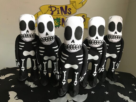 stuffed skeleton doll