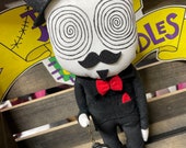 Hypnotist Art Doll, Halloween Figure , Creepy Cute, Halloween Homeware, Alternative Gift, Scary Plushie, Horror Doll, Gothic Homeware