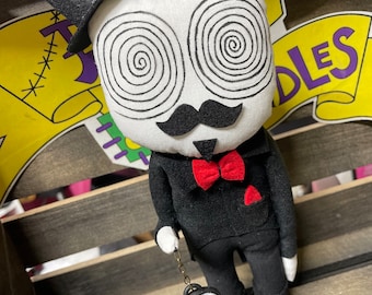 Hypnotist Art Doll, Halloween Figure , Creepy Cute, Halloween Homeware, Alternative Gift, Scary Plushie, Horror Doll, Gothic Homeware