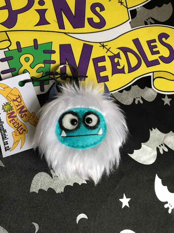 Yeti Keyring Furry Bag Charm Bag Accessory Gothic Gift Creepy