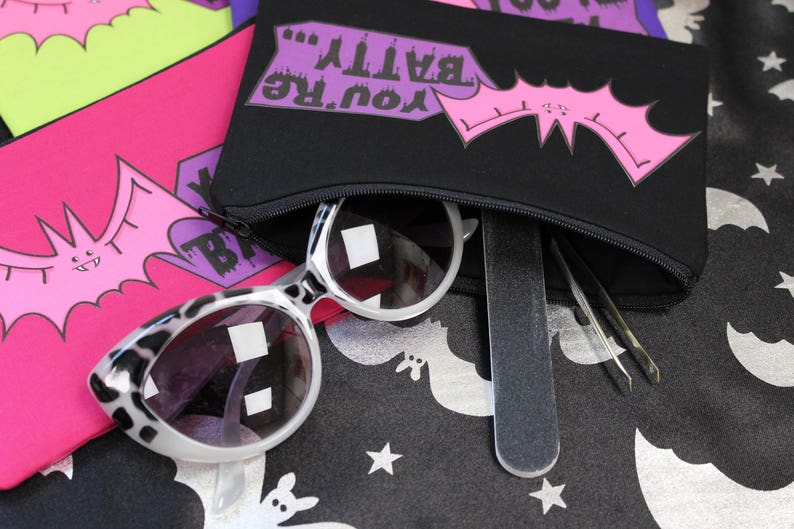 Vampire Bat Make Up Bag Gothic Purse Gothic Bag Bat Bag Etsy