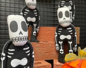Skeleton Plushie Doll, Halloween Doll, Gothic Doll, Horror Gift, Goth Gift, Halloween Art Toy, Creepy Doll, Skeleton Home, Gothic Art D