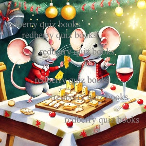 Festa dos ratos alegres: decoração de Natal caprichosa para quartos de crianças, ClipArt para fazer cartões DIY ou decorar páginas e planilhas