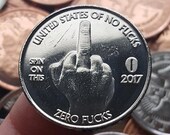 Zero F cks Given Middle Finger quot Scratch Dent quot Blemished Coin 10-Pack