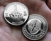 10 PACK - Zero F cks Given Coins quot The Finger quot Middle Finger Coins