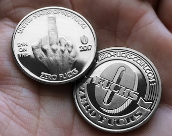 10 PACK - Zero F*cks Given Coins! "The Finger" Middle Finger Coins