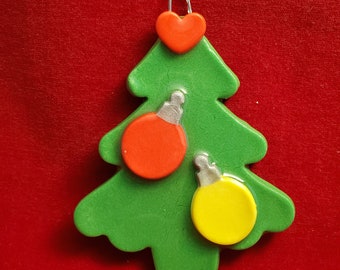 Small Personalized Christmas tree with ornaments- Baer Hands