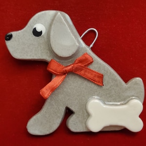 Personalized Dog dough Christmas tree ornament- Baer Hands