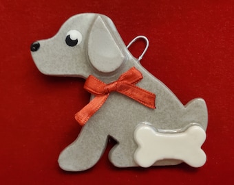 Personalized Dog dough Christmas tree ornament- Baer Hands