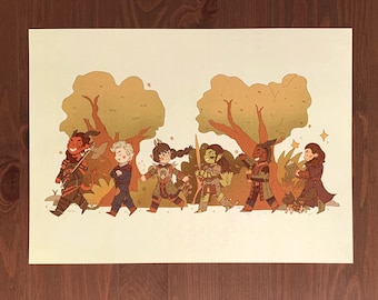 baldur's gate campmates - a4 print