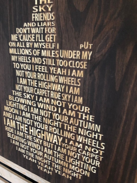 Everlong Foo Fighters Lyrics Carved in Wood 