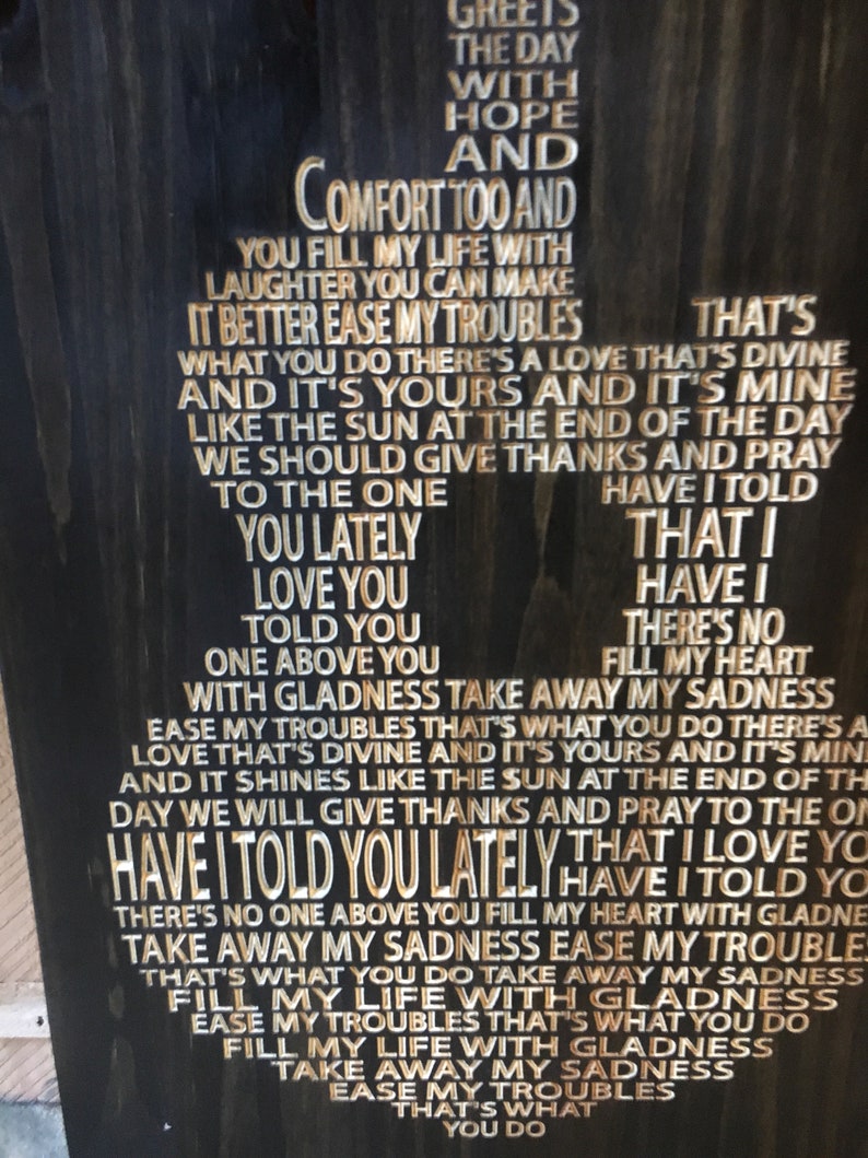 Have I Told You Lately Van Morrison Carved in Wood Etsy UK Have I Told You Lately Van Morrison Carved in Wood Etsy UK