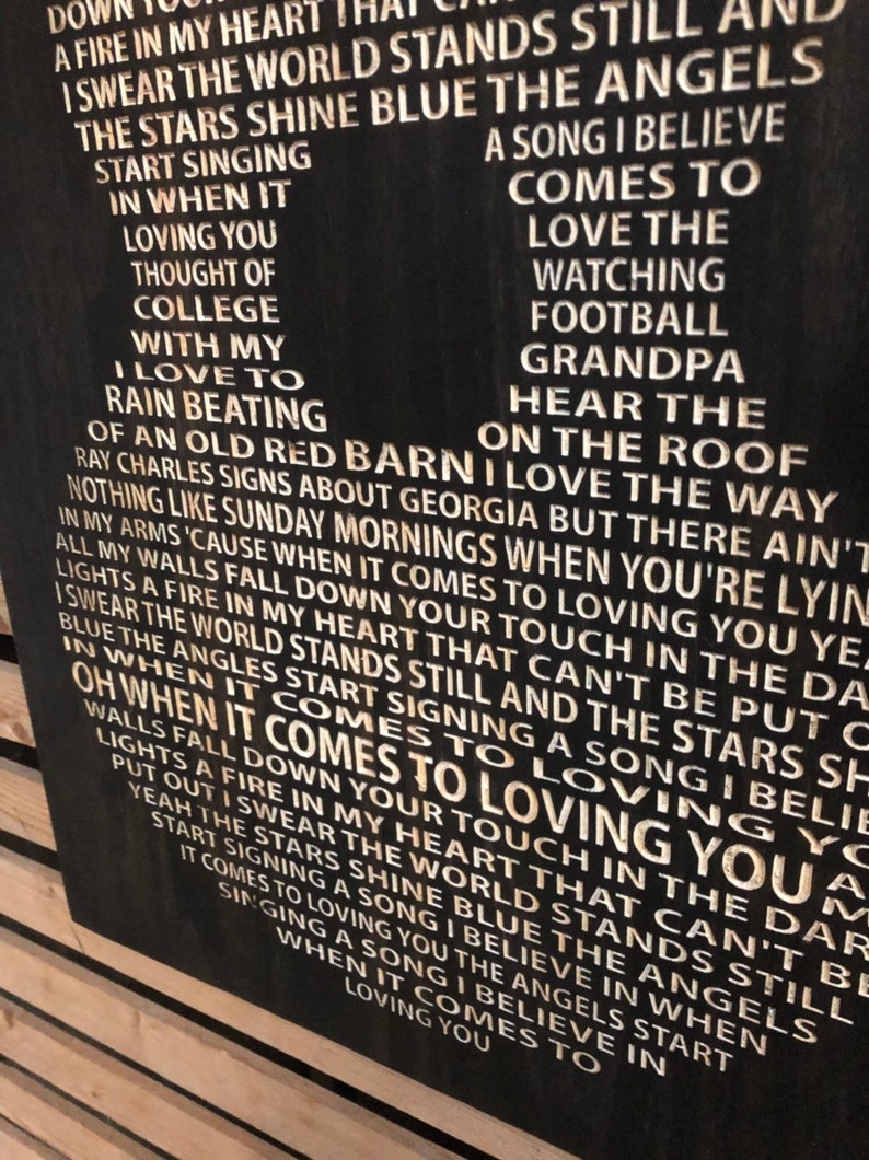 Jon Langston When It Comes to Loving You Lyrics Carved in - Etsy