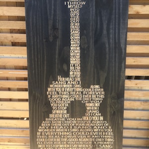 Everlong Foo Fighters Lyrics Carved in Wood 