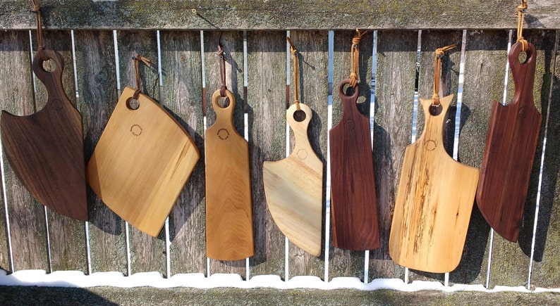 Cutting BoardsRepurposed HardwoodAwesome shapes Enjoy!