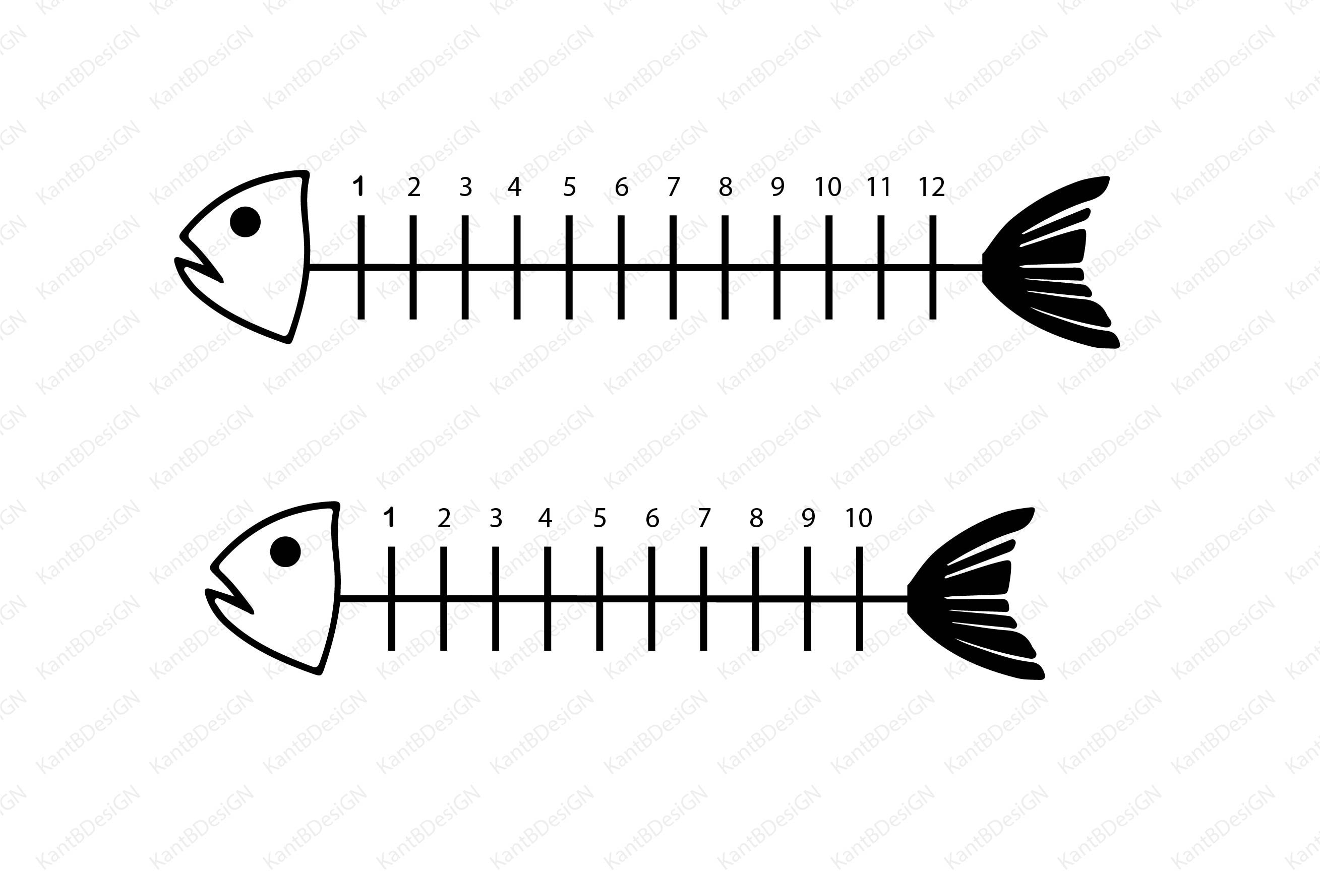 Fish Ruler Svg Fish Ruler Clipart Fish Svg Fish Clipart Fishing