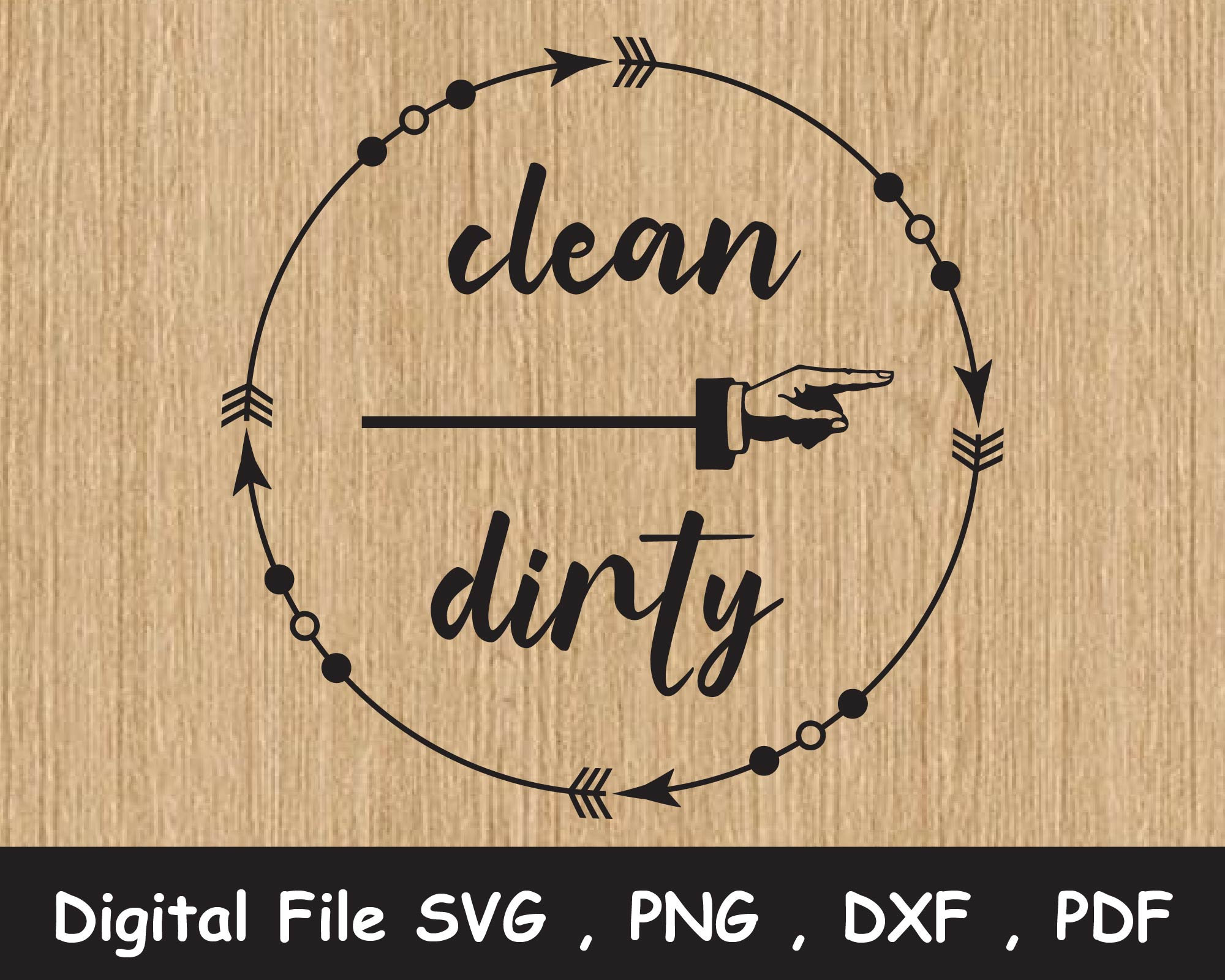 Clean dirty dishwasher svg Etsy