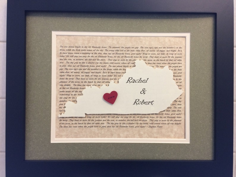 Song Lyrics Art Kentucky State Art Custom Song Lyric Art Etsy