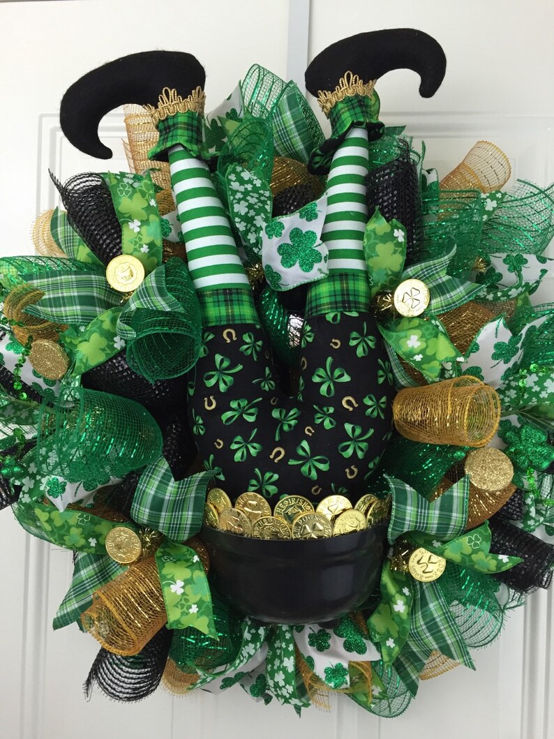 st pattys day mesh wreath