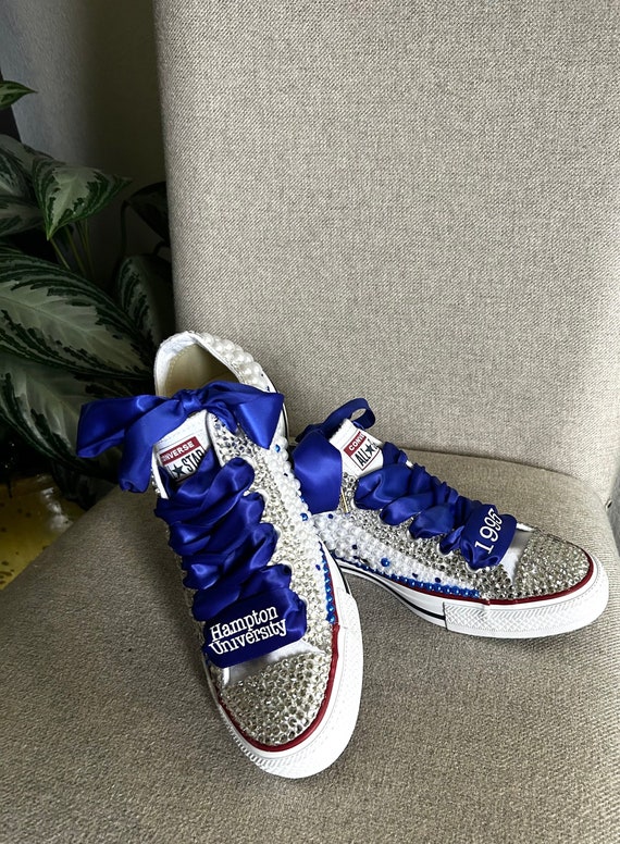 Bling converse rhinestone converse one of a kind bling shoes blinged out shoes