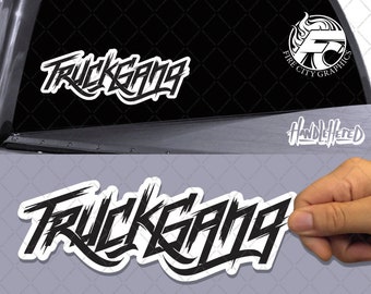 Truck Gang Truck Sticker Decal, Off Road Sticker, Waterproof Vinyl Sticker, Truck Sticker for Men, Truck Bed Decal, Truck Decal for Women