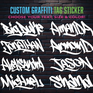 Custom Graffiti Tag Name Sticker Decal, Wall Sticker, Home Decor and gifts, Custom Sticker, Wall Decoration, Laptop Sticker, Modern Wall Art