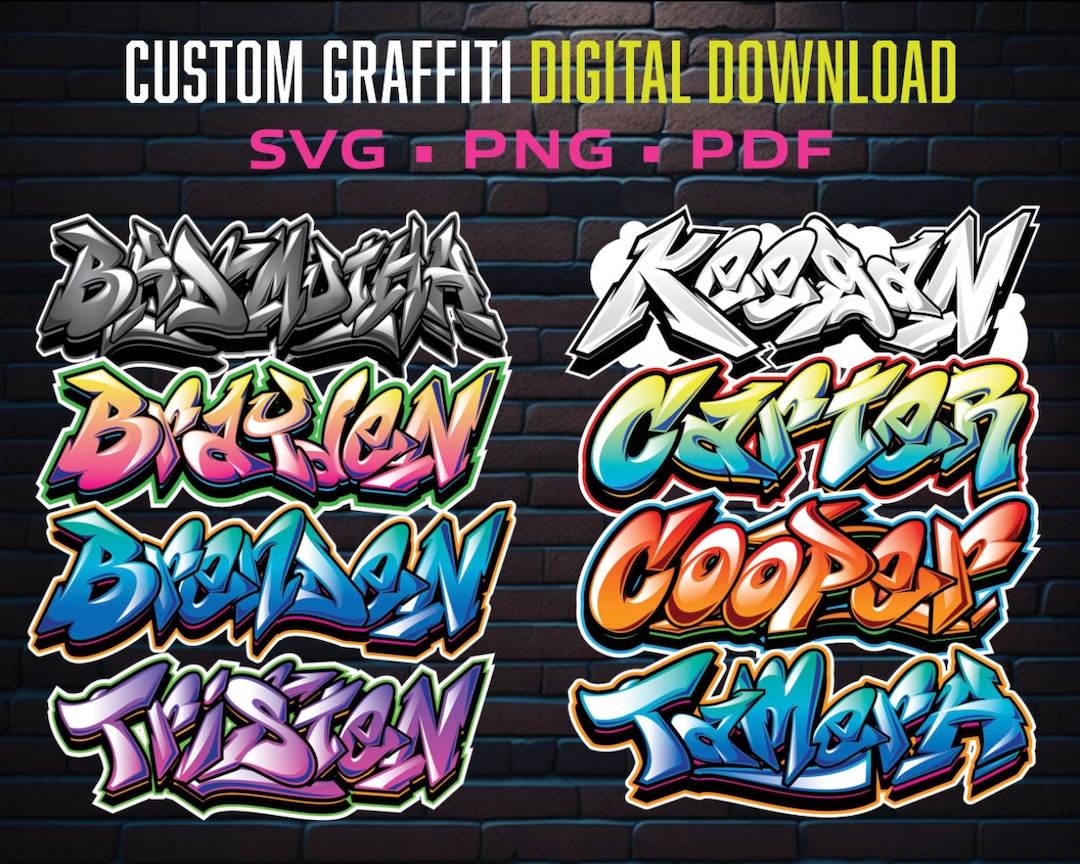 personalized-custom-graffiti-name-design-svg-digital-download-file-printable-art-home-decor-print-at-home-custom-logo-unique-artwork-etsy