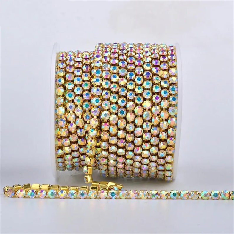 Ss6 Ab/crystal Rhinestone Banding - Etsy
