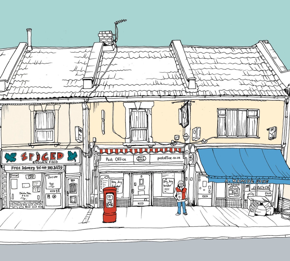 Bristol Illustration Fine Art Print Mina Road St Werburghs Etsy UK