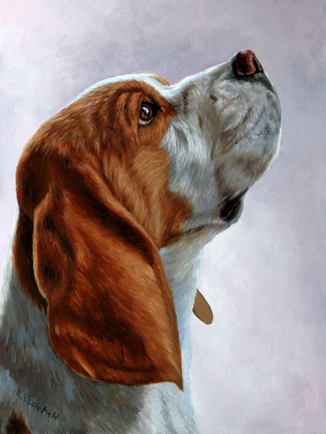 Custom Dog Portrait, Oil Painting From Photo. Commission a Painting of ...