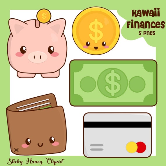 Kawaii Clipart Money Clipart Budget Clipart Kawaii Coin Etsy In 2020 ...