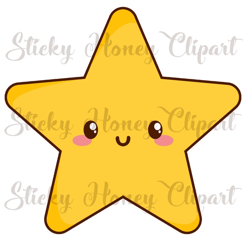Shapes Clipart Kawaii Shapes Clipart Cute Shapes Star Clipart Kawaii
