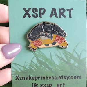 Wood Turtle Hard Enamel Pin